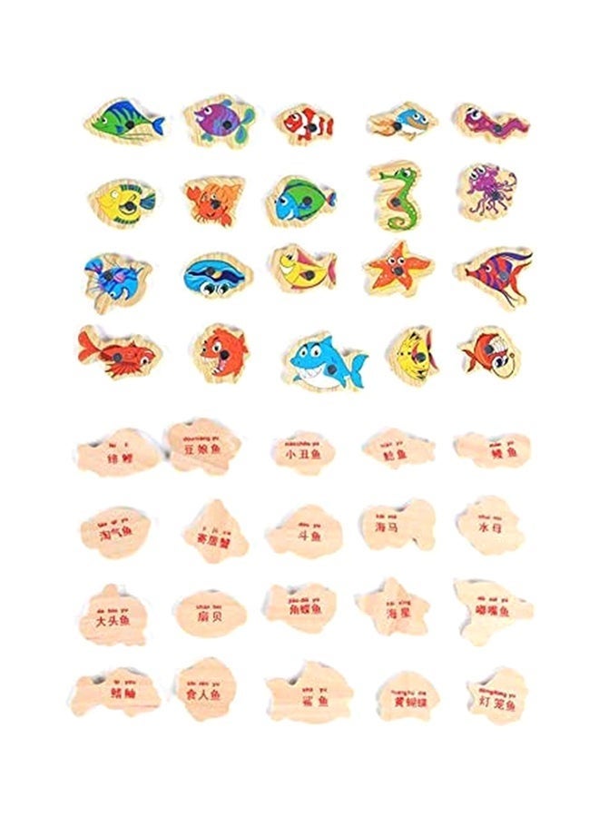 Wooden Magnetic Double Pole Fun Fishing Play Educational Toy For Kids - Image 3